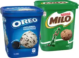 IGA Nestlé Milo or Oreo Ice Cream 1.2 Litre offer