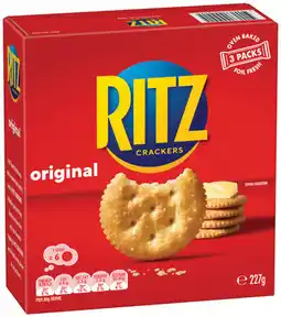 IGA Ritz Crackers 217‑227g Selected Varieties offer
