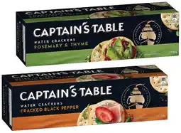 IGA Captain’s Table Water Crackers Selected Varieties offer