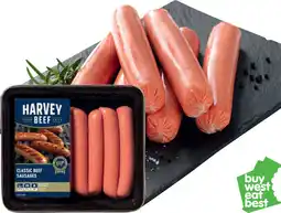 IGA Harvey Beef Classic Beef Sausages offer