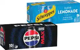 IGA Pepsi, Schweppes or Solo 10x375mL Selected Varieties offer