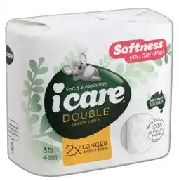 IGA Icare Double Length Toilet Tissue 3 Ply offer