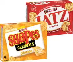 IGA Arnott’s Shapes 130‑190g, Jatz 225g or Clix 250g Selected Varieties offer