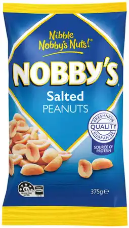 IGA Nobby’s Peanuts or Beer Nuts 350‑375g Selected Varieties offer