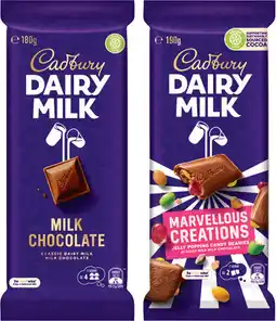 IGA Cadbury Chocolate Blocks 150‑190g Selected Varieties offer