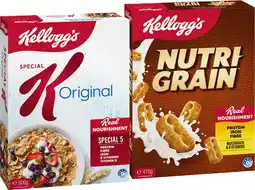 IGA Kellogg’s Cereal Nutri-Grain 470g, Special K Original 500g or Coco Pops 535g offer