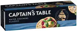 IGA Captain’s Table Water Crackers Selected Varieties offer