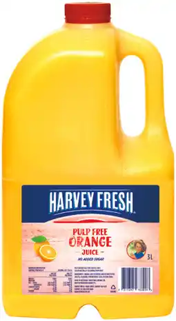 IGA Harvey Fresh Real Pulp Free Orange Juice Selected Varieties offer