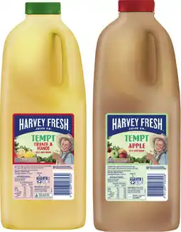 IGA Harvey Fresh Tempt Juice Drink Selected Varieties offer