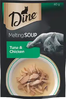 IGA Dine Melting Soup or Fine Flakes Cat Food 35‑40g Selected Varieties offer