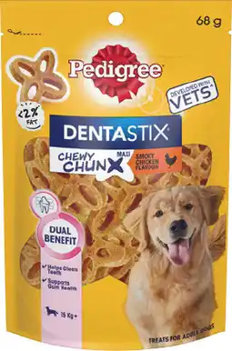IGA Pedigree Dentastix Chewy Chunx Dog Treats Selected Varieties offer