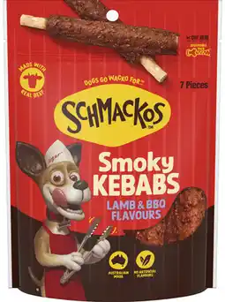 IGA Schmackos BBQ Kebabs Dog Treats 70‑90g Selected Varieties offer