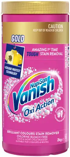 IGA Vanish NapiSan Gold Oxi Action Selected Varieties offer