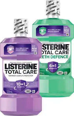 IGA Listerine Total Care Mouthwash Selected Varieties offer