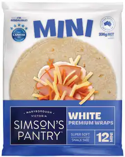 IGA Simson’s Pantry Super Soft Mini White Wraps offer