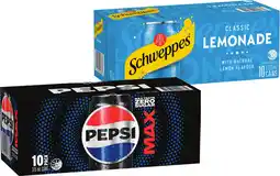 IGA Pepsi, Solo or Schweppes 10x375mL Selected Varieties offer