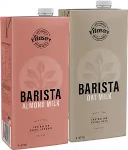 IGA Vitasoy Barista Almond or Oat Milk 1 Litre offer