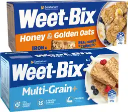 IGA Sanitarium Weet‑Bix Multi‑Grain 575g or Honey & Golden Oats 450g Selected Varieties offer