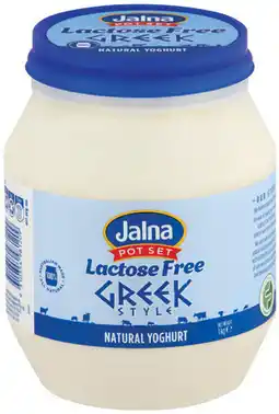 IGA Jalna Pot Set Lactose Free Yoghurt Selected Varieties offer