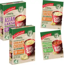IGA Continental Cup A Soup 2 Serve Selected Varieties offer
