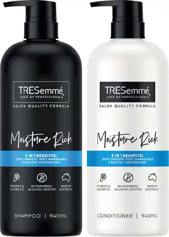 IGA TRESemmé Shampoo or Conditioner 940mL Selected Varieties offer