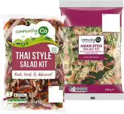 IGA Community Co Thai or Asian Style Salad Kit 285‑335g Selected Varieties offer