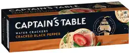 IGA Captain’s Table Water Crackers Selected Varieties offer