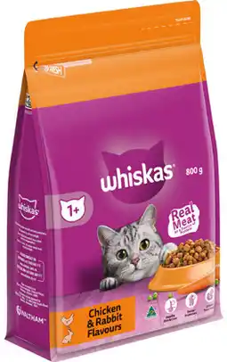 IGA Whiskas Dry Cat Food Selected Varieties offer