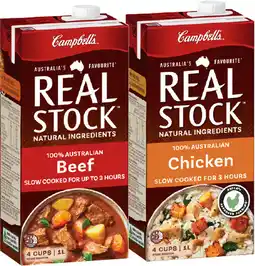 IGA Campbell’s Real Stock Selected Varieties offer