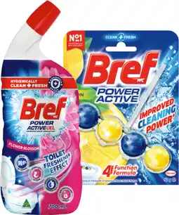 IGA Bref Rim Block Toilet Cleaner 42‑50g or Gel 600‑700mL Selected Varieties offer
