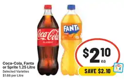 Ritchies Coca-Cola, Fanta or Sprite 1.25 Litre offer