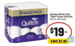 Ritchies Quilton White 3 Ply Toilet Tissue offer