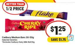 IGA Cadbury Medium Bars offer