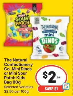 Ritchies The Natural Confectionery Co. Mini Dinos or Mini Sour Patch Kids offer