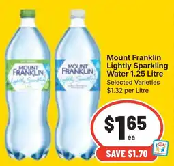 Ritchies Mount Franklin Lightly Sparkling Water offer