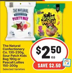 Ritchies The Natural Confectionery Co. Sour Patch Kids Bag or Pascal Lollies offer