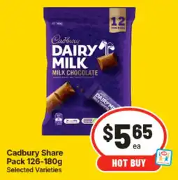 IGA Cadbury Dairy Milk Milk Chocolate offer