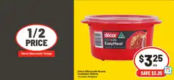 IGA Décor microsafe round container offer