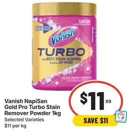 Ritchies Vanish NapiSan Gold Pro Turbo Stain Remover Powder offer