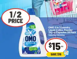 IGA Omo 3 in 1 laundry liquid offer