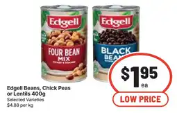 Ritchies Edgell Beans, Chick Peas or Lentils offer
