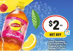 IGA Lipton sparkling zero sugar ice tea berry offer