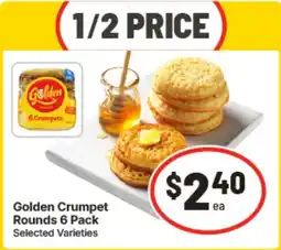 IGA Golden Crumpet Rounds 6 Pack offer