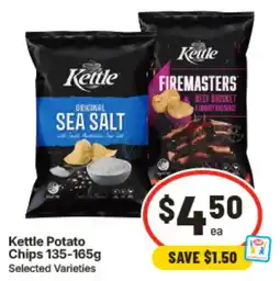 IGA Kettle Potato Chips Selected Varieties offer
