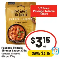 IGA Passage To India Simmer Sauce offer