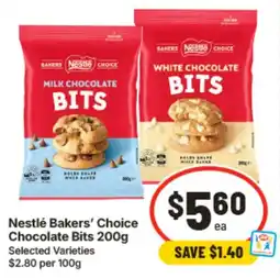 IGA Nestlé Bakers' Choice Chocolate Bits offer