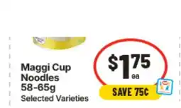 IGA Maggi cup noodles offer