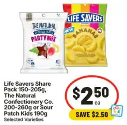 IGA Life Savers Share Pack, The Natural Confectionery Co. Assorted Varieties offer
