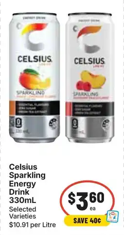 Ritchies Celsius Sparkling Energy Drink offer