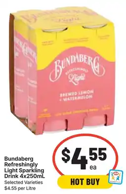 Ritchies Bundaberg Refreshingly Light Sparkling Drink offer